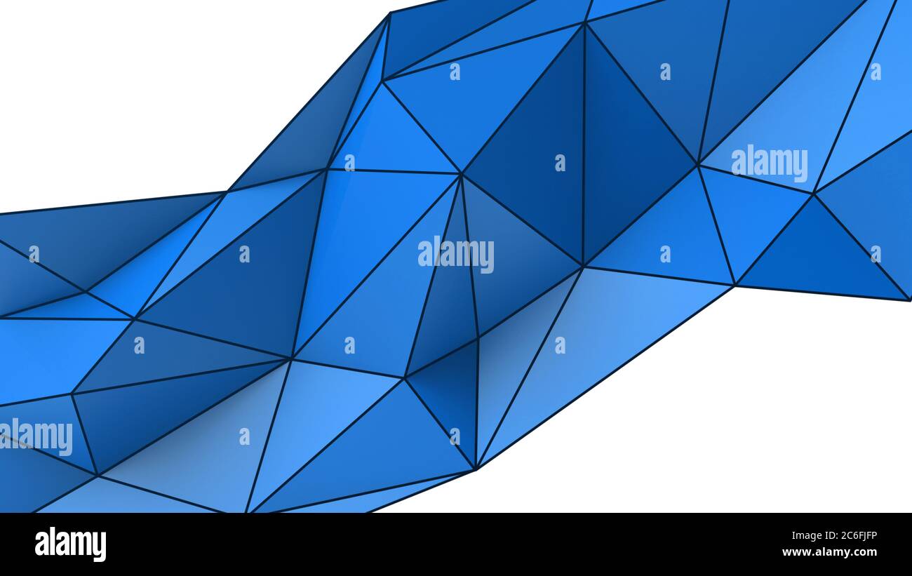 Blue abstract modern crystal background. Polygon, Line, Triangle ...