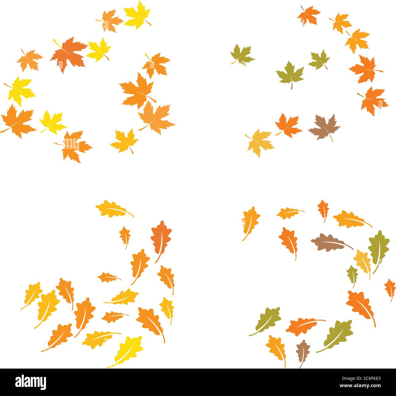 autumn Leaf background template vector illustration Stock Vector Image ...