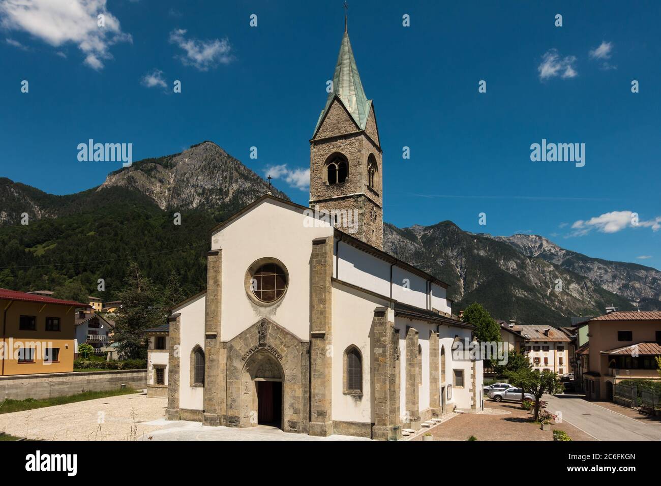 Pieve di Santa Maria Maggiore in Pontebba, Italy Stock Photo