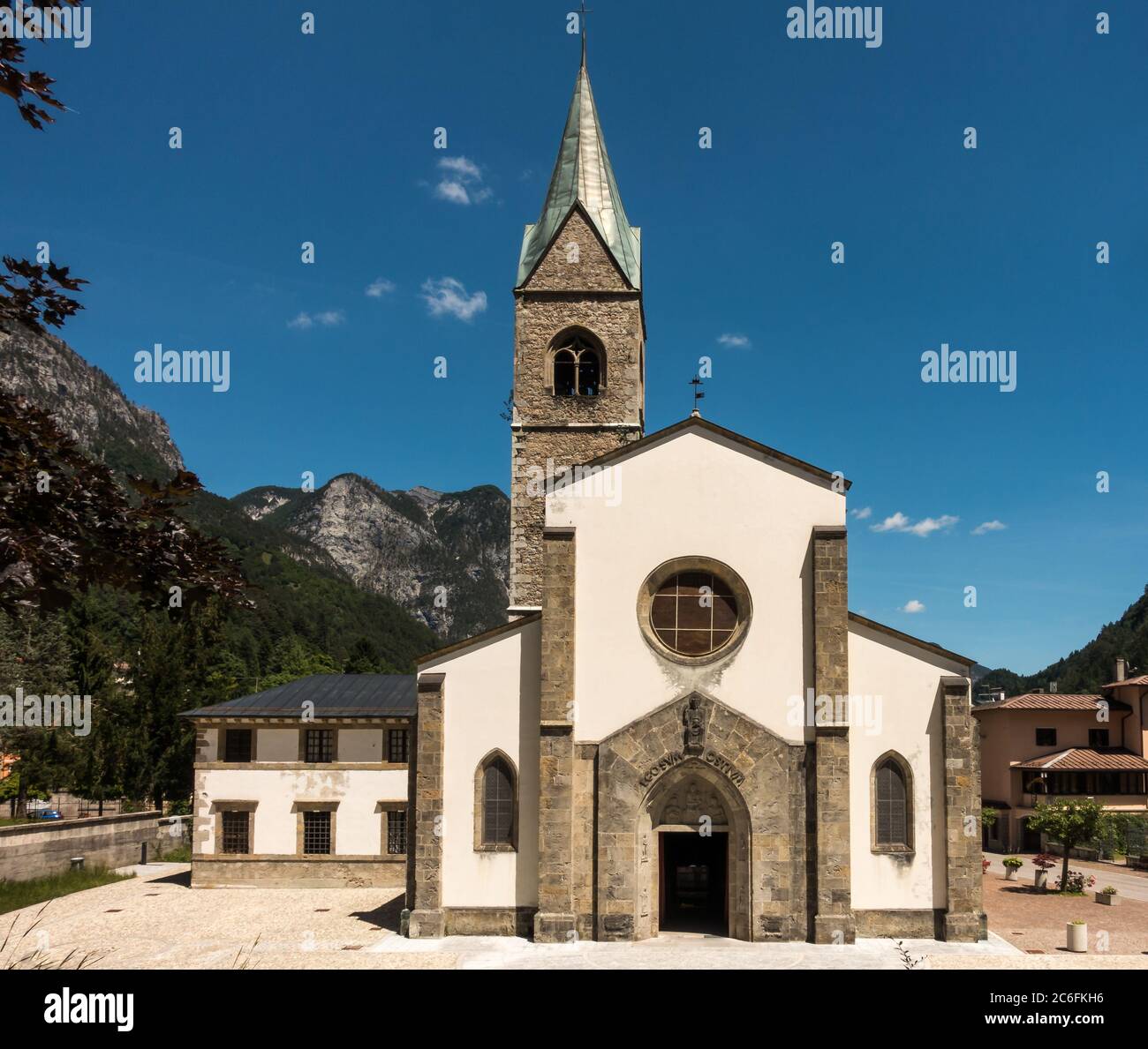 Pieve di Santa Maria Maggiore in Pontebba, Italy Stock Photo