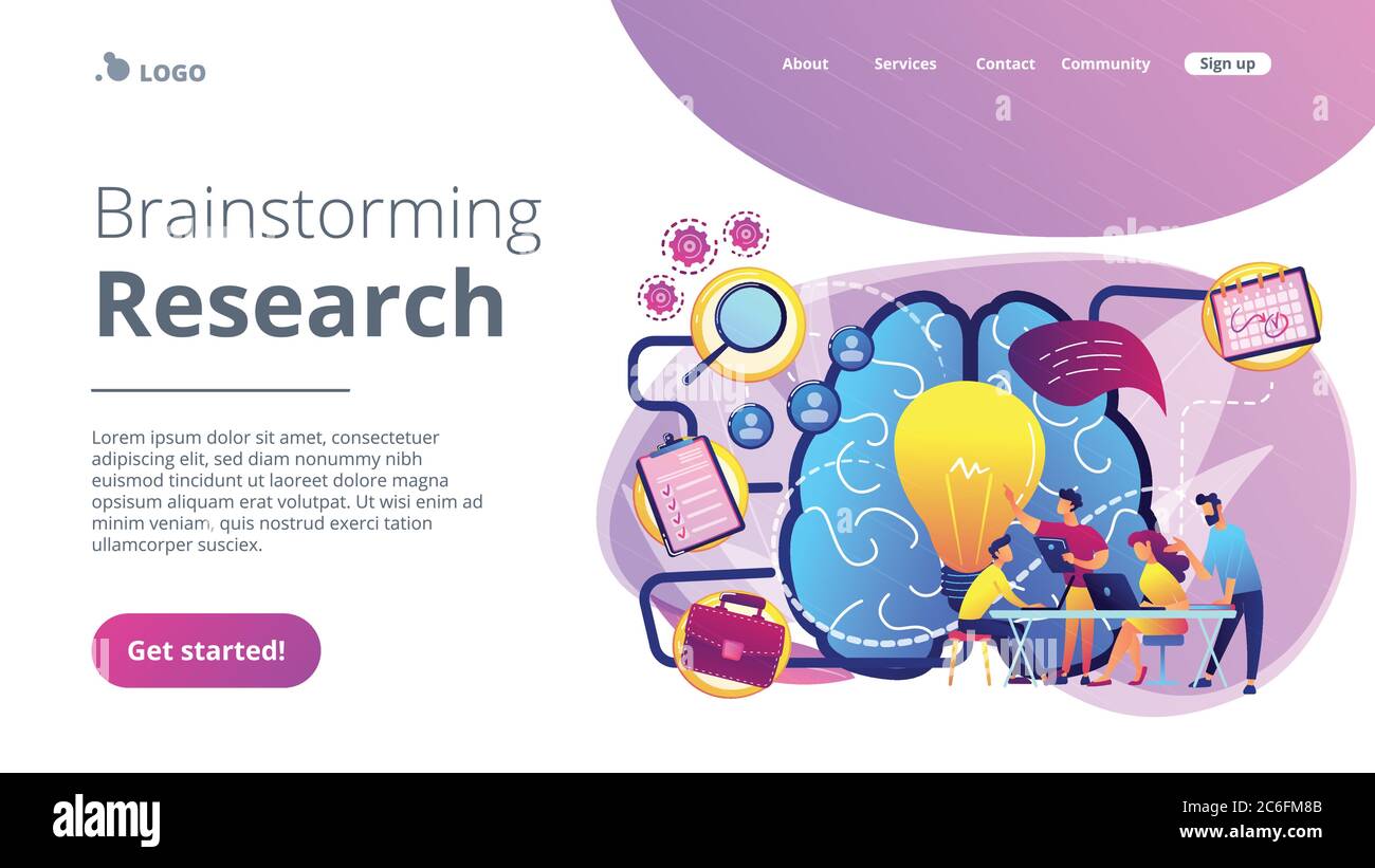 Project management concept landing page Stock Vector Image & Art - Alamy