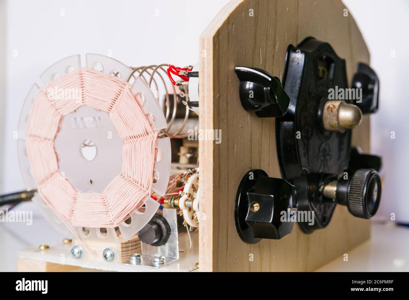 Inner life of a simple homebrew crystal radio receiver Stock Photo Alamy