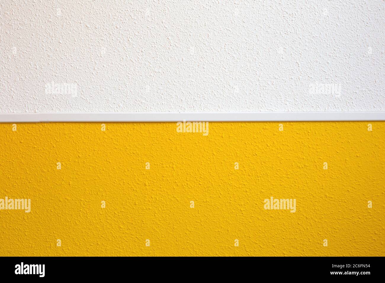 Half yellow Half white wall modern retro design interior for home background  texture Stock Photo - Alamy