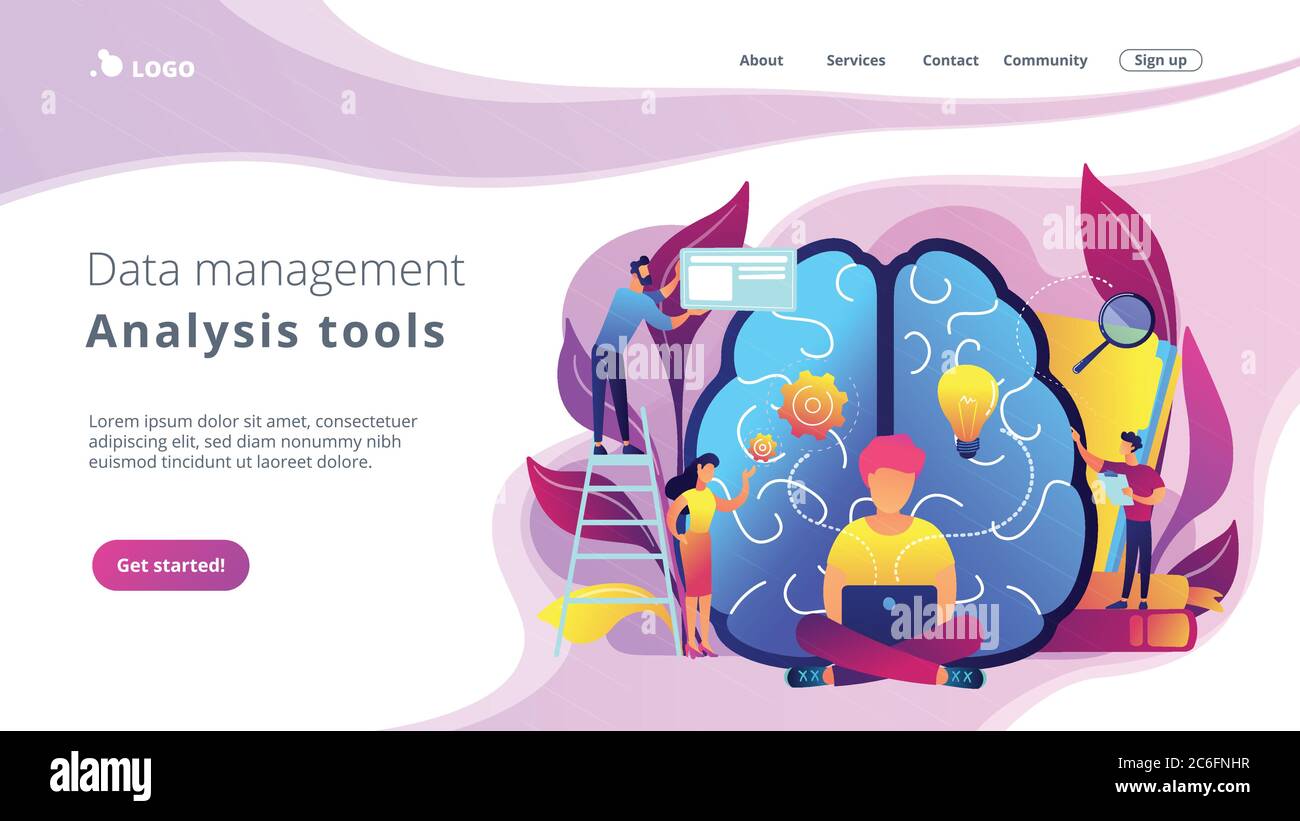 Business intelligence concept vector landing page Stock Vector Image ...