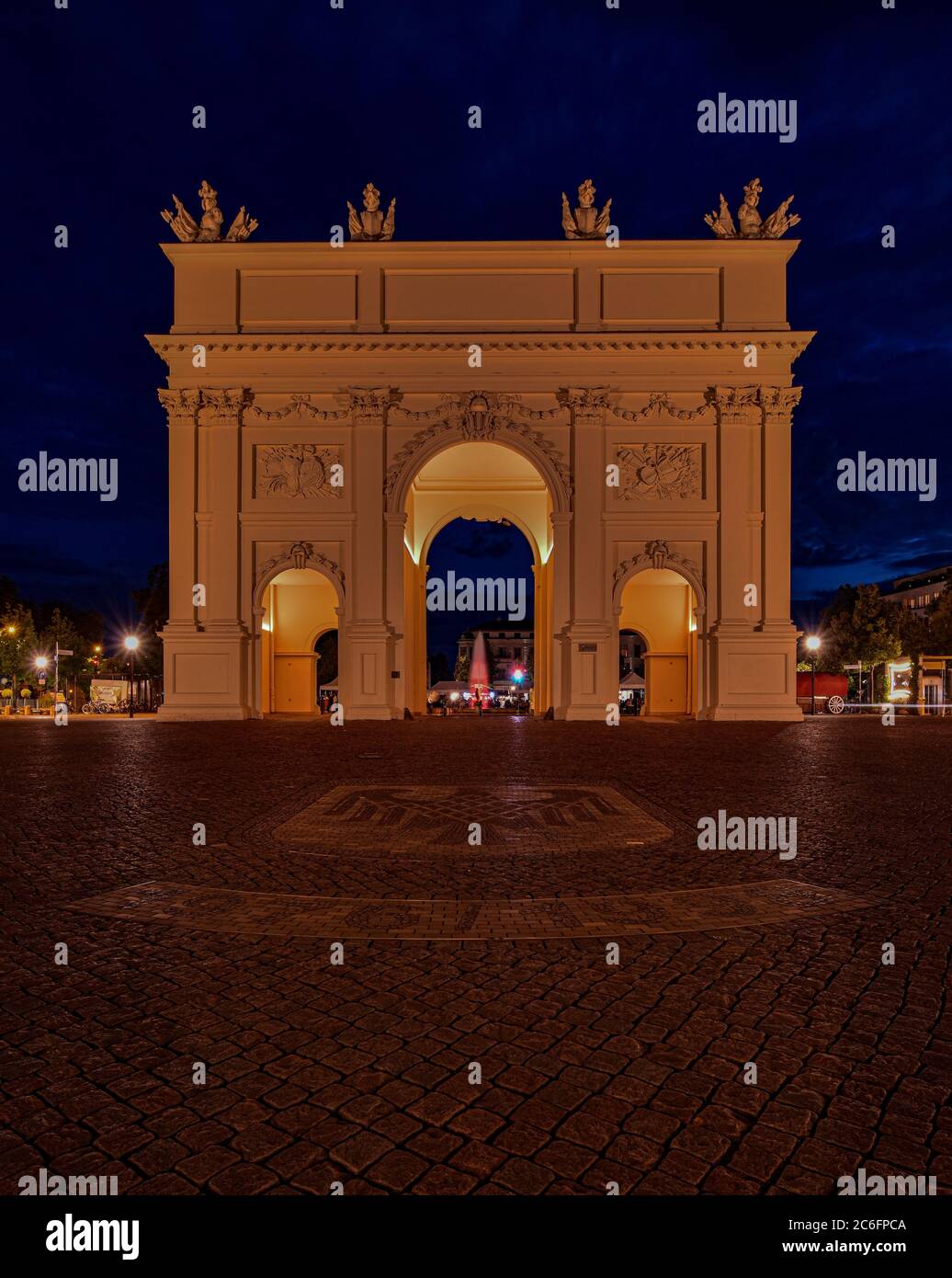 Brandenburg Gate during wine festival in Potsdam Stock Photo