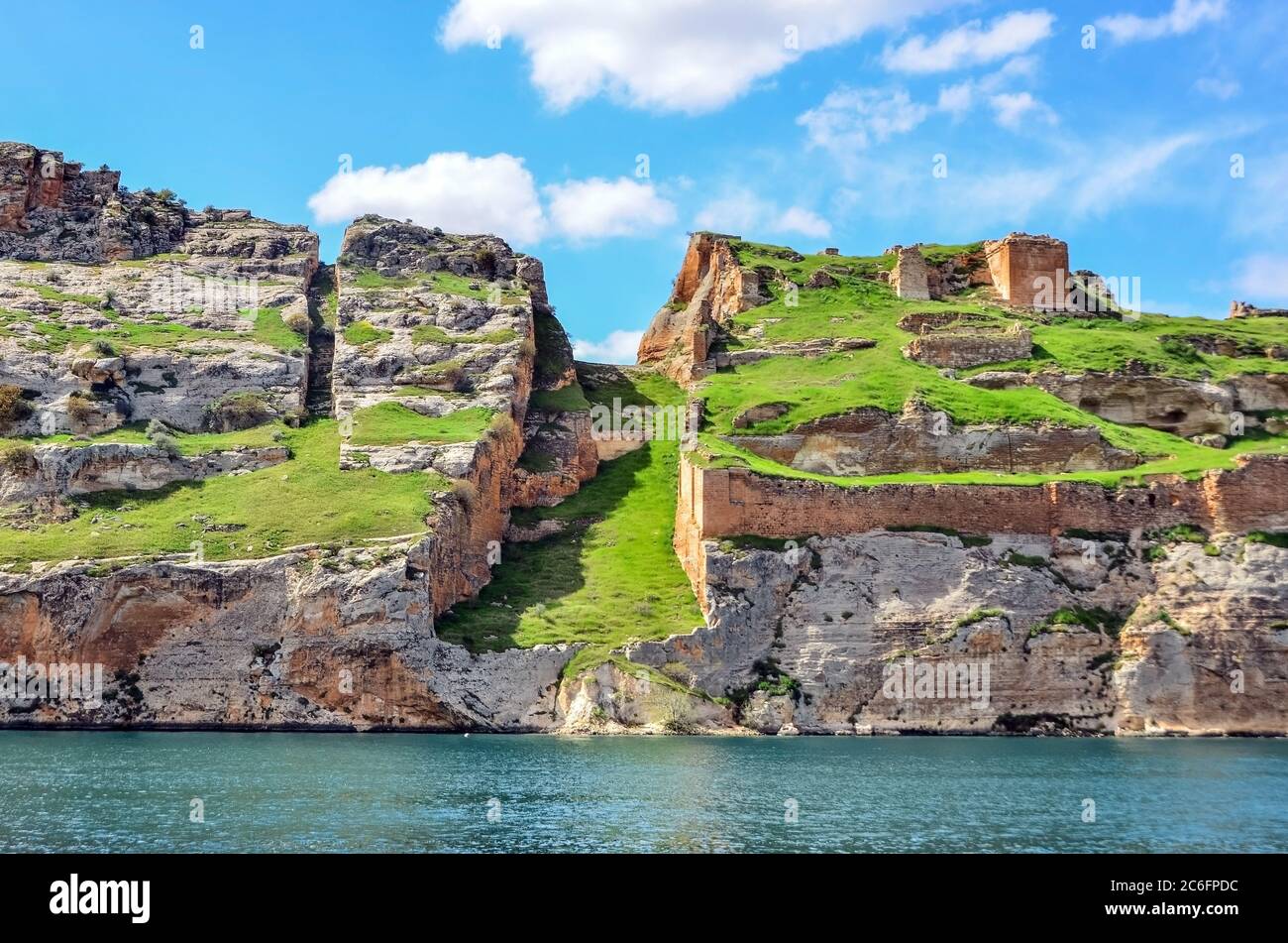 Fortress of Rumkale, Halfeti Urfa in Turkey Stock Photo