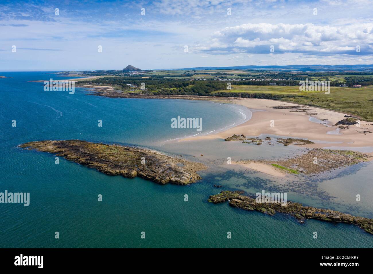 Aerial view gullane beach east lothian hires stock photography and