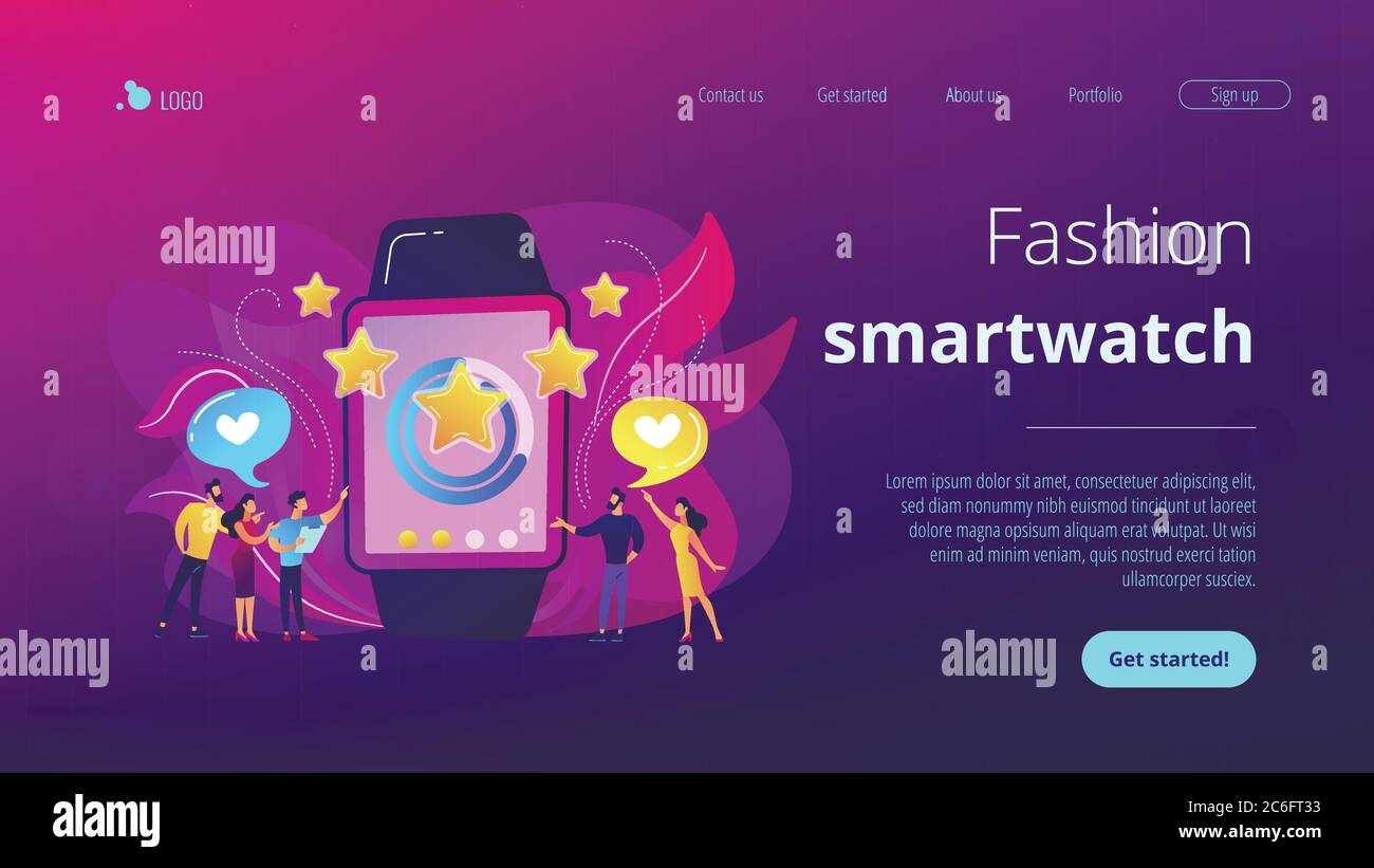 Luxury smartwatch concept landing page Stock Vector Image & Art - Alamy