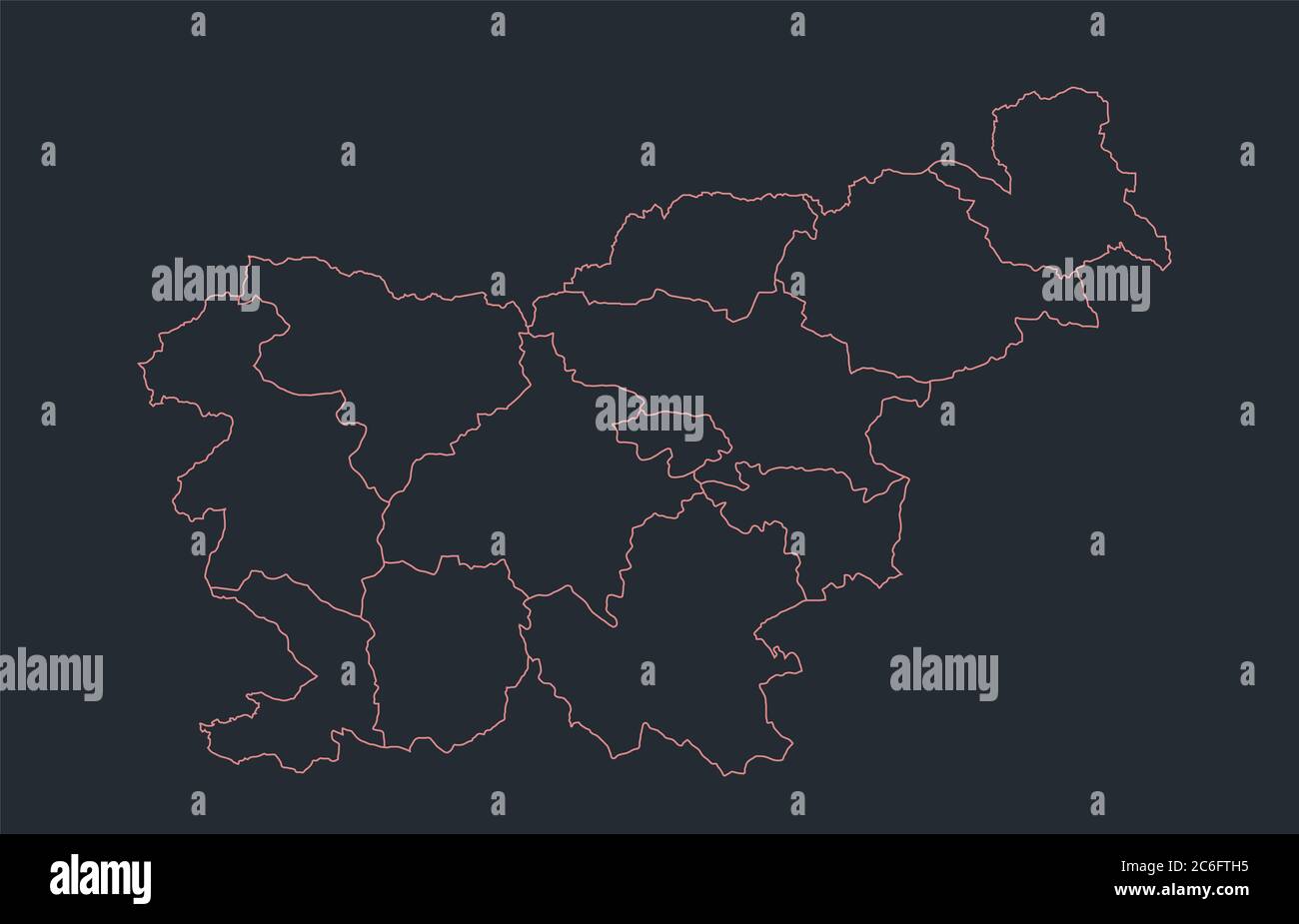 Infographics Slovenia map outline, flat design blank Stock Photo - Alamy