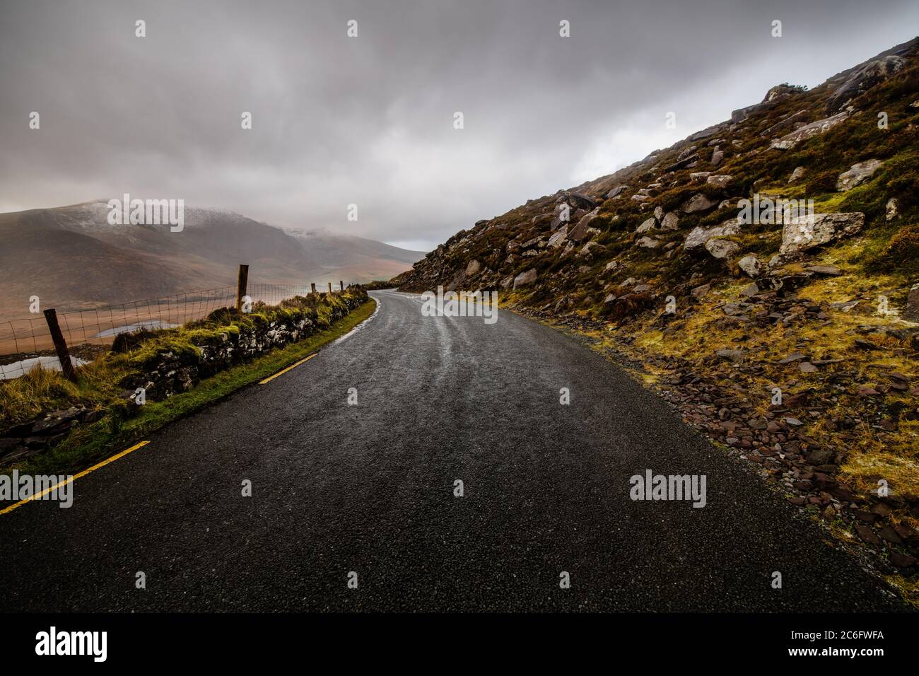 Drive through Killarney, Ireland Stock Photo