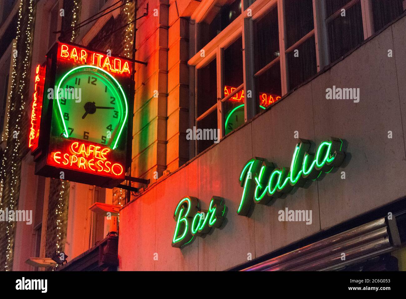 Bar Italia, Frith Street, Soho London. Traditional and famous Italian