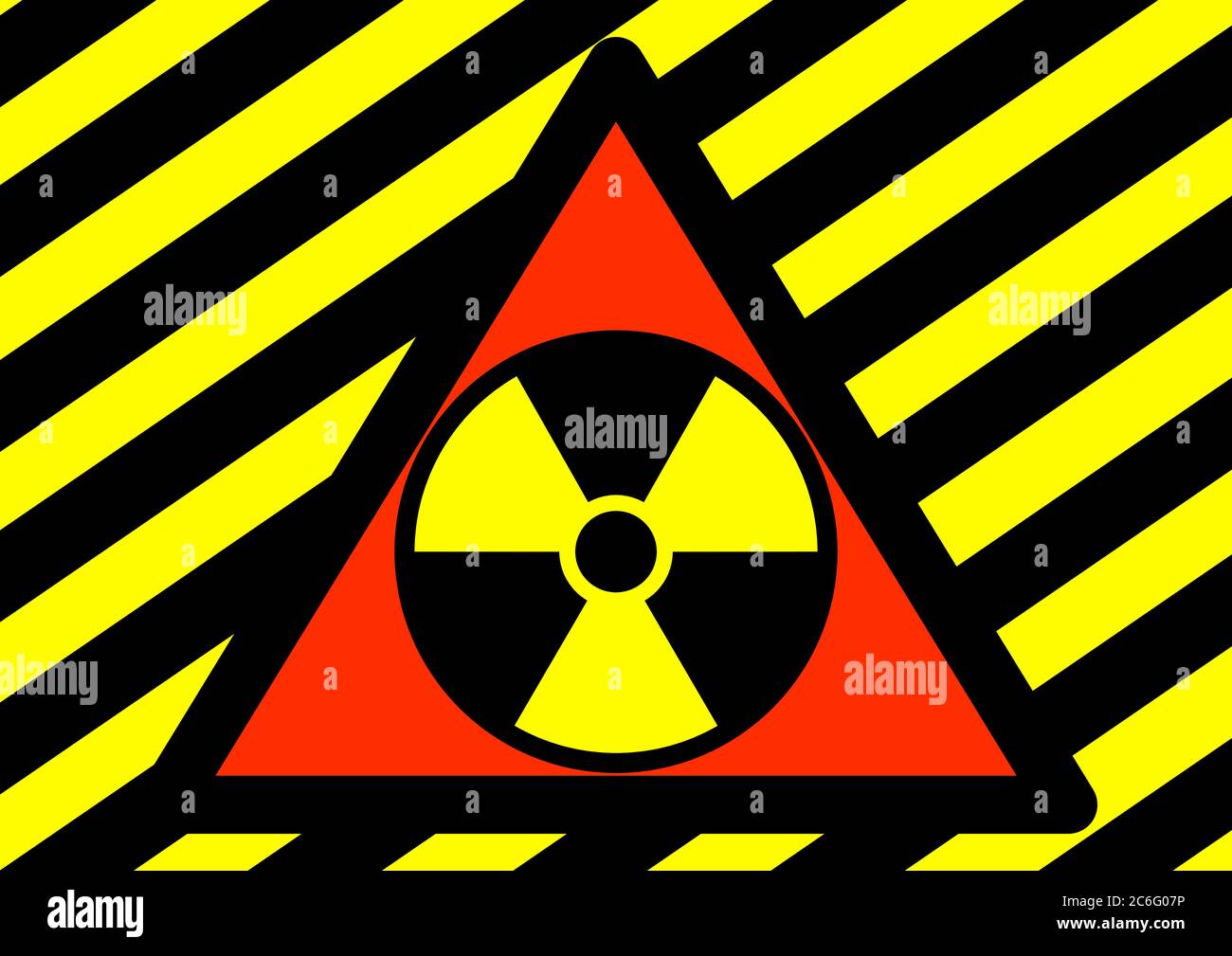 Warning sign attention radioactive area is dangerous Stock Vector Image ...