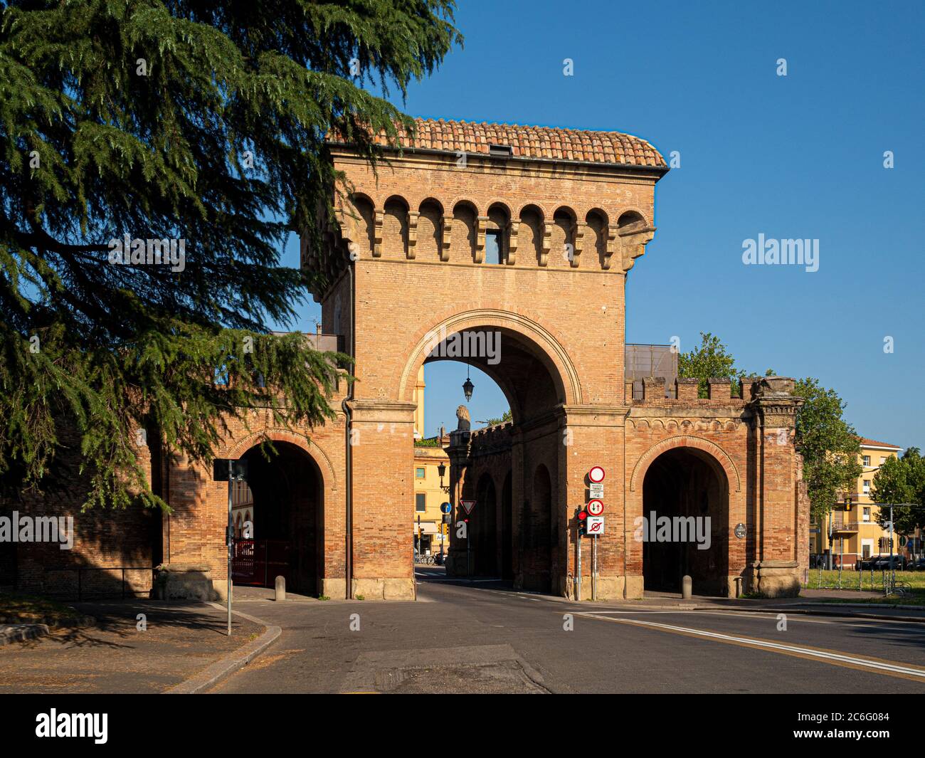 Porta Saragozza: One of the 10 gates into the old city of Bologna. Italy. Stock Photo