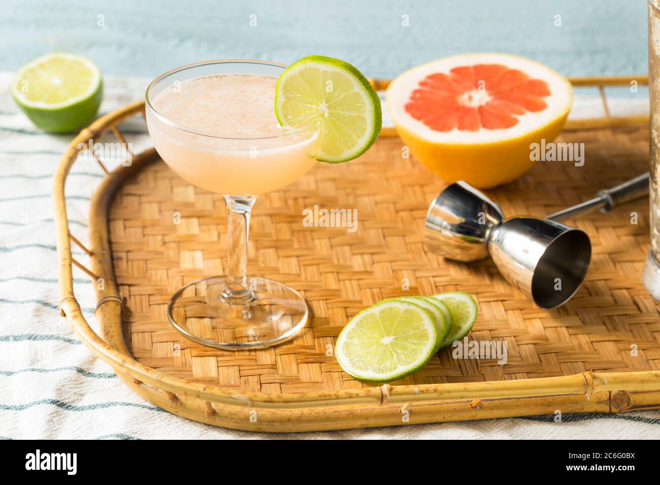 Boozy Rum Hemingway Daiquiri with LIme and Grapefruit Stock Photo Alamy