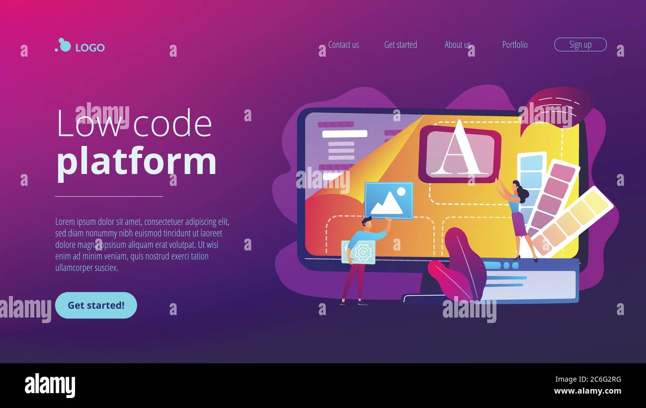 Low code software Stock Vector Images Alamy