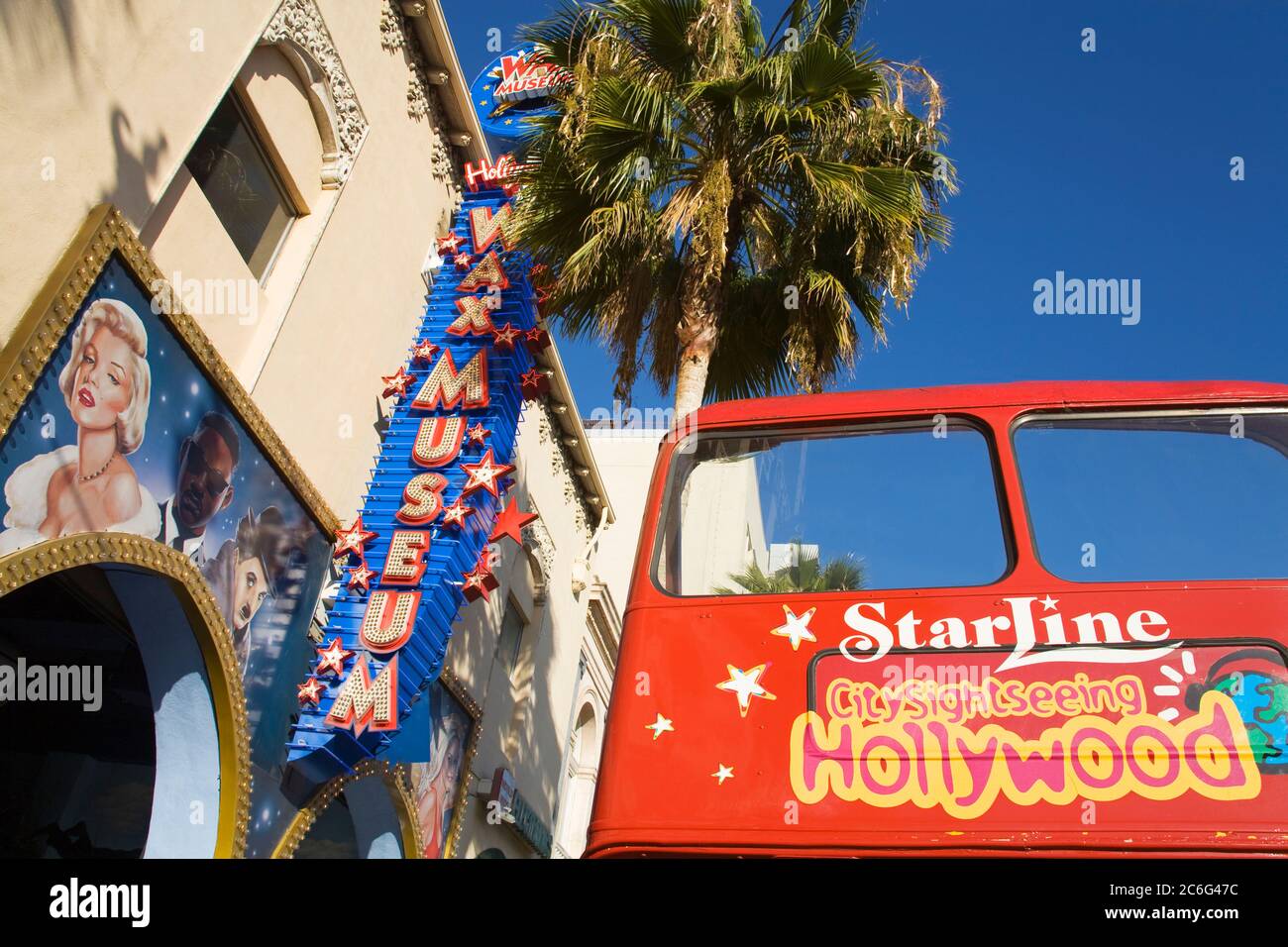 Wax Museum on Hollywood Boulevard, Hollywood, California, USA Stock