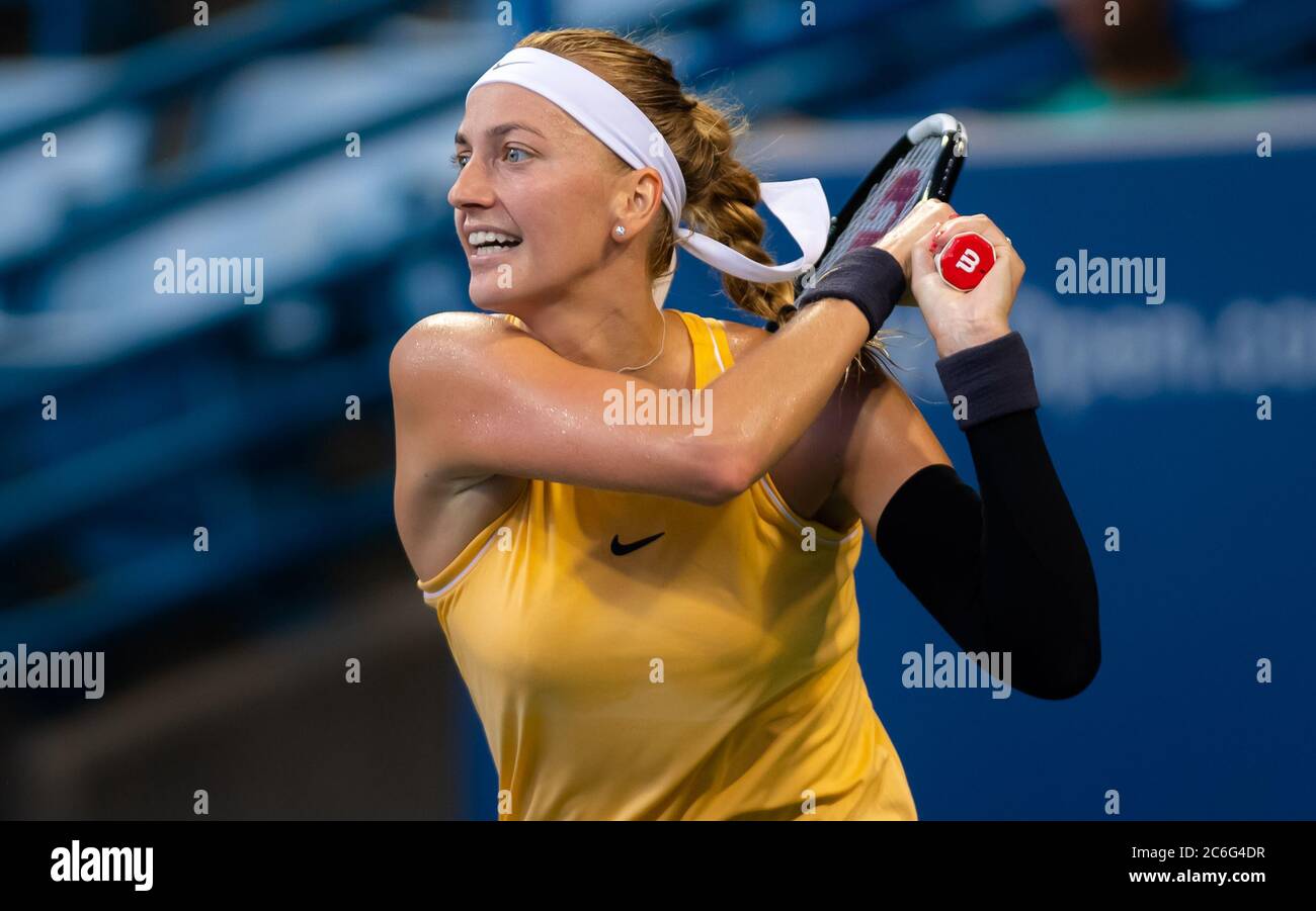 Petra Kvitova of the Czech Republic in action during her second-round match  at the 2019 Western & Southern Open WTA Premier Tennis 5 Tournament Stock  Photo - Alamy