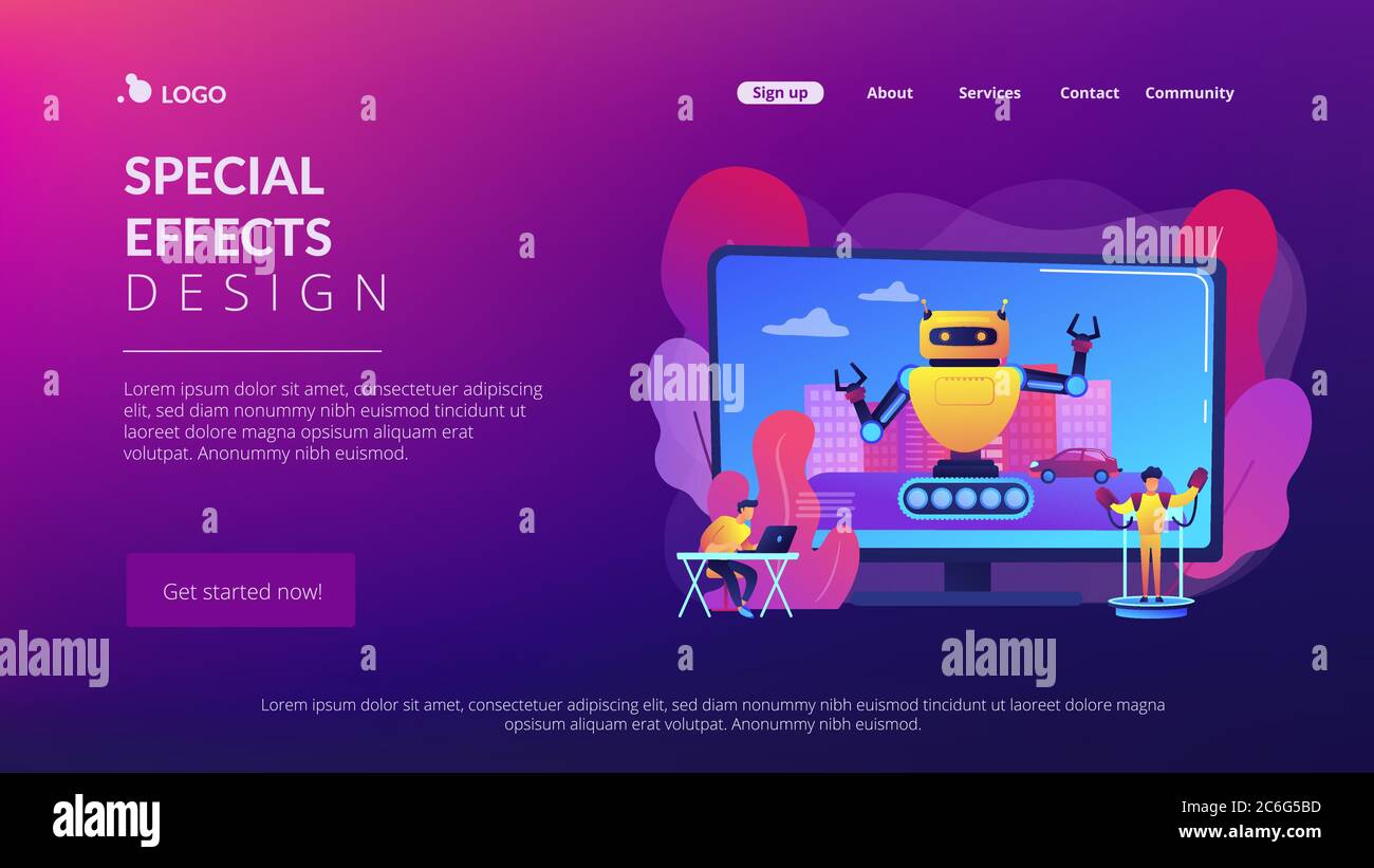Special effects design concept landing page Stock Vector Image & Art