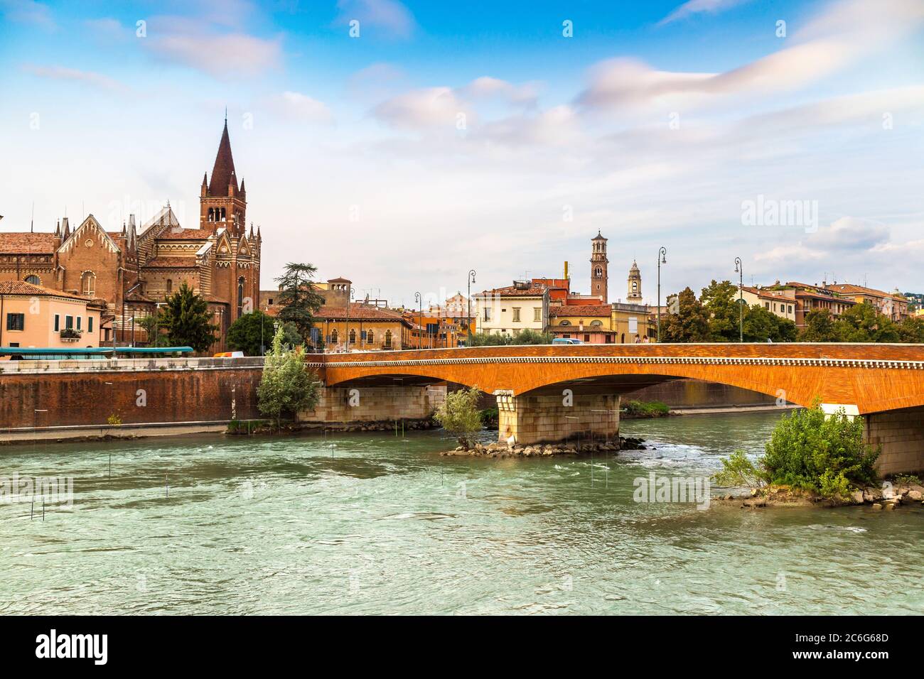 Cityscape of Verona in a beautiful summer day, Italy Stock Photo - Alamy