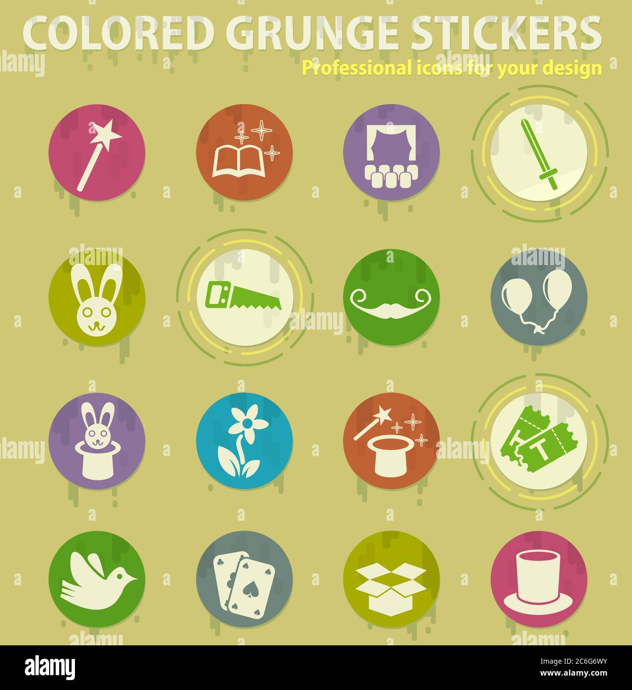 magic icon set Stock Vector