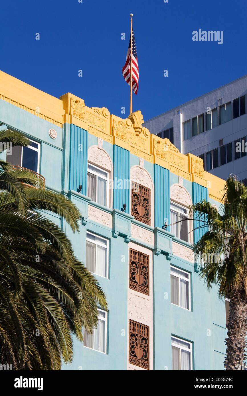Art Deco Hotel, Santa Monica, California, USA Stock Photo Alamy