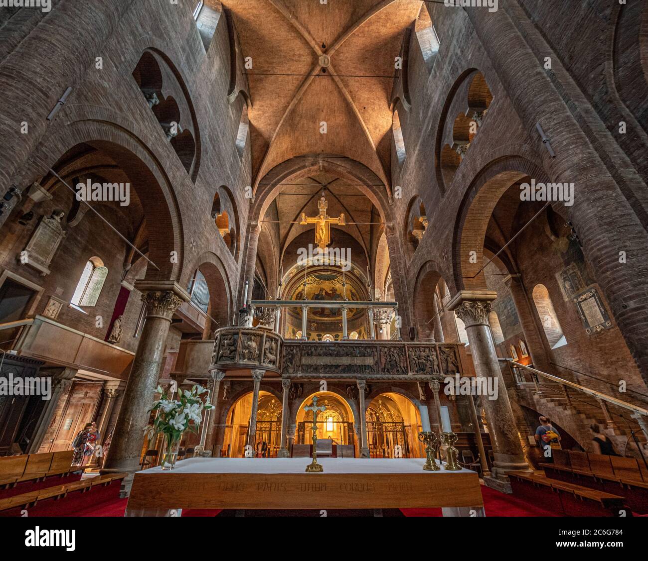 Interior of Modena Cathedral. Italy. Stock Photo