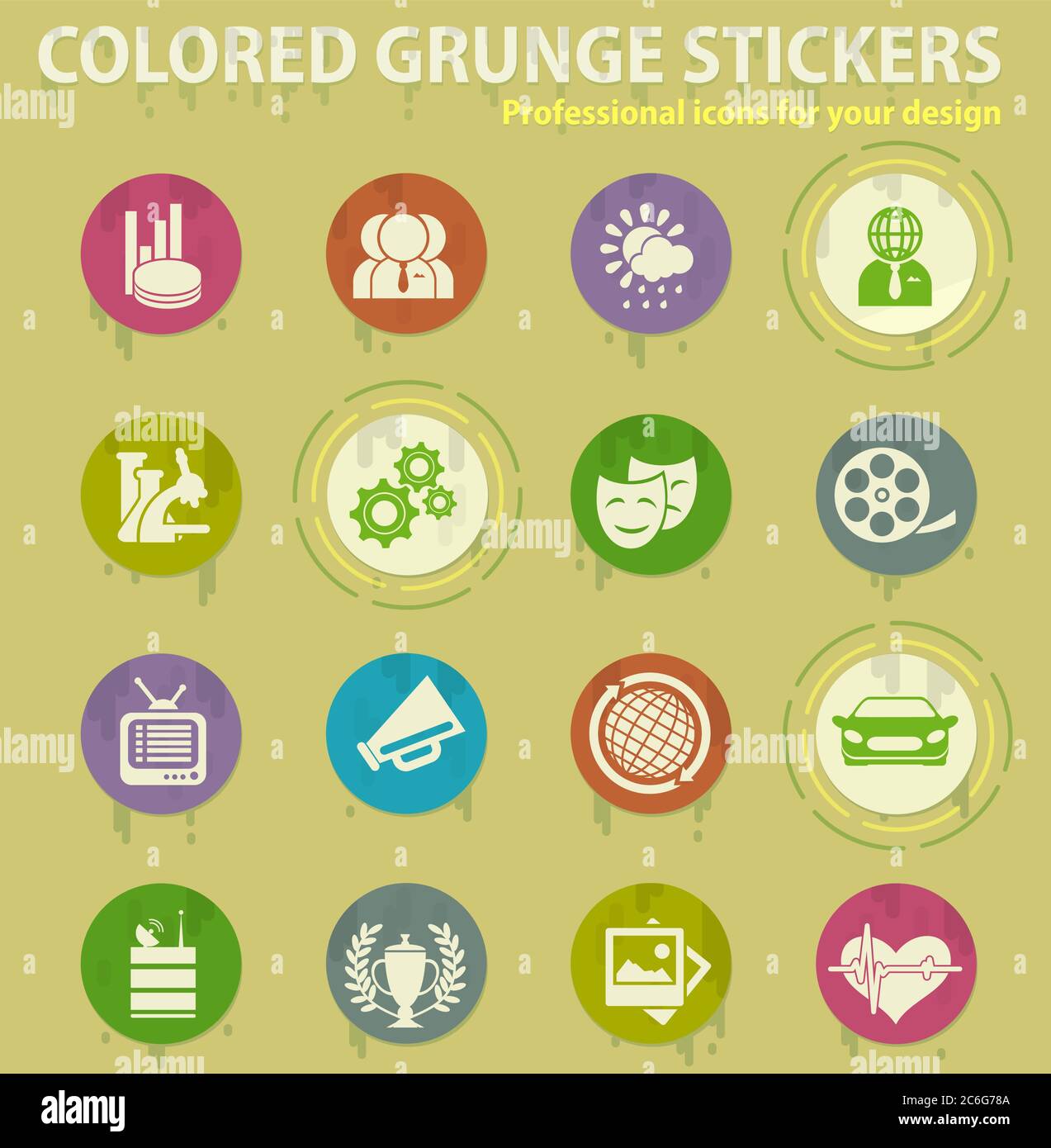 Media vector icon set Stock Vector Image & Art - Alamy