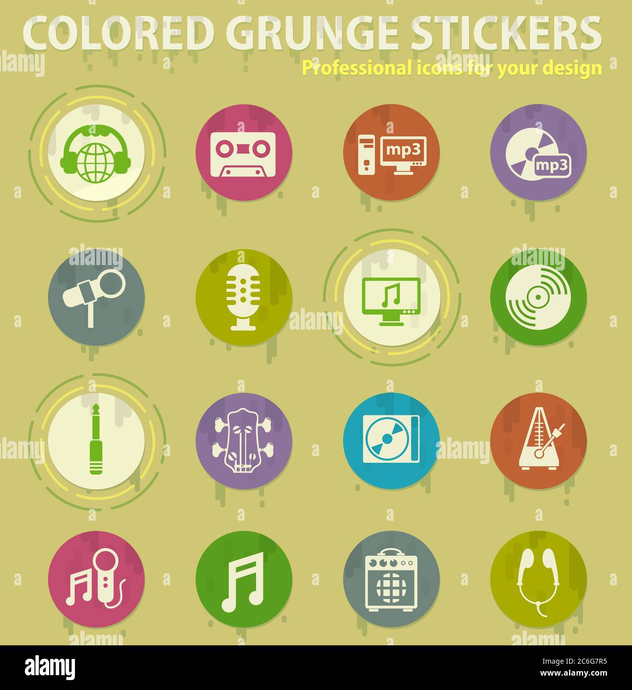 Plug icon on colored Stock Vector Images - Alamy