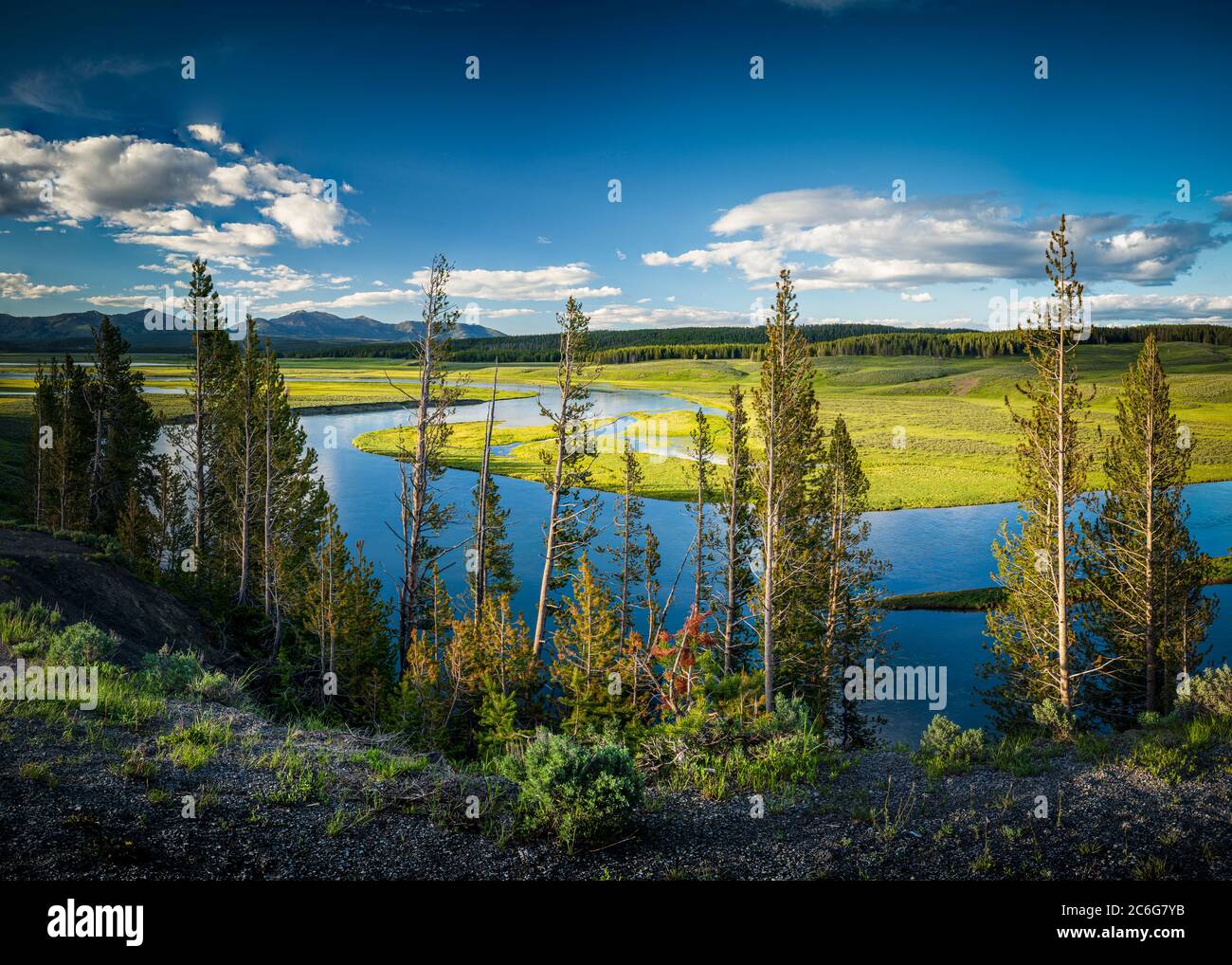 Grand Teton National Park, USA. Landscape is unique and part of Rocky Mountain. Stock Photo