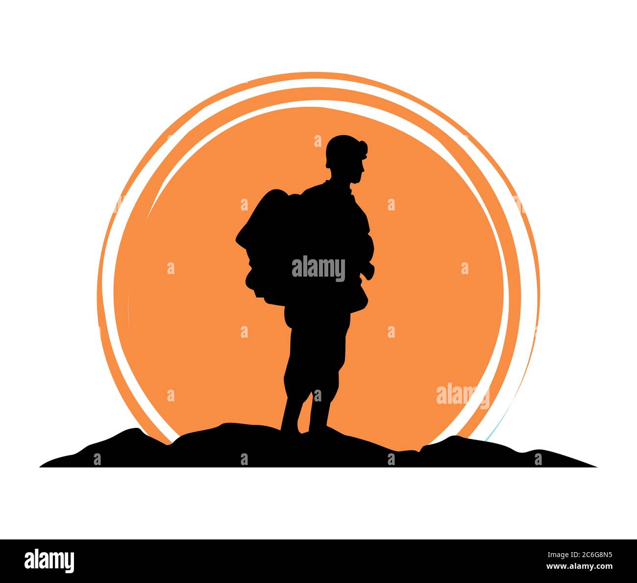 military soldier silhouette figure icon vector illustration design Stock Vector