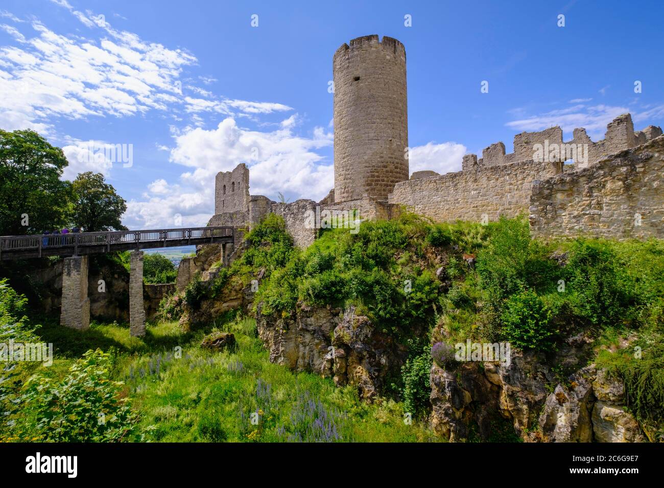 Wolfstein Castle Ruins, near Neumarkt in the Upper Palatinate, Upper Palatinate, Bavaria, Germany Stock Photo