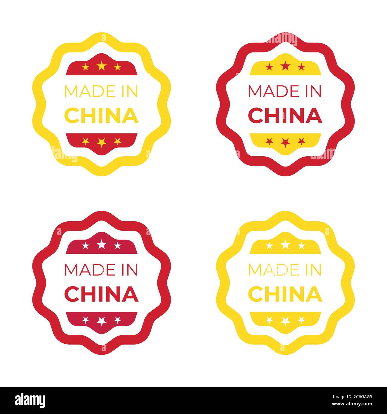 Made in China sign, label and emblem Vector Illustration stock illustration Stock Vector Image