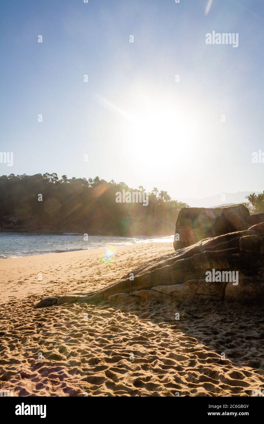Tropical beach during Brazilian summer Stock Photo