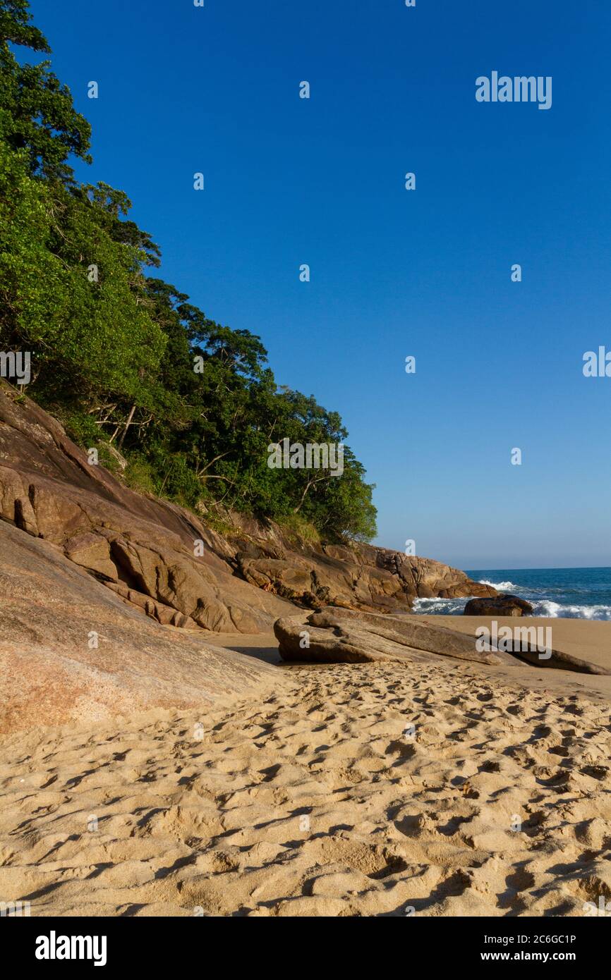 Tropical beach during Brazilian summer Stock Photo