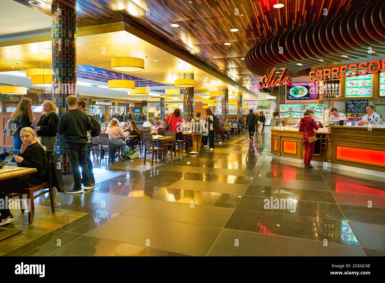 BERLIN, GERMANY - CIRCA SEPTEMBER, 2019: food court at Mall of Berlin. Stock Photo