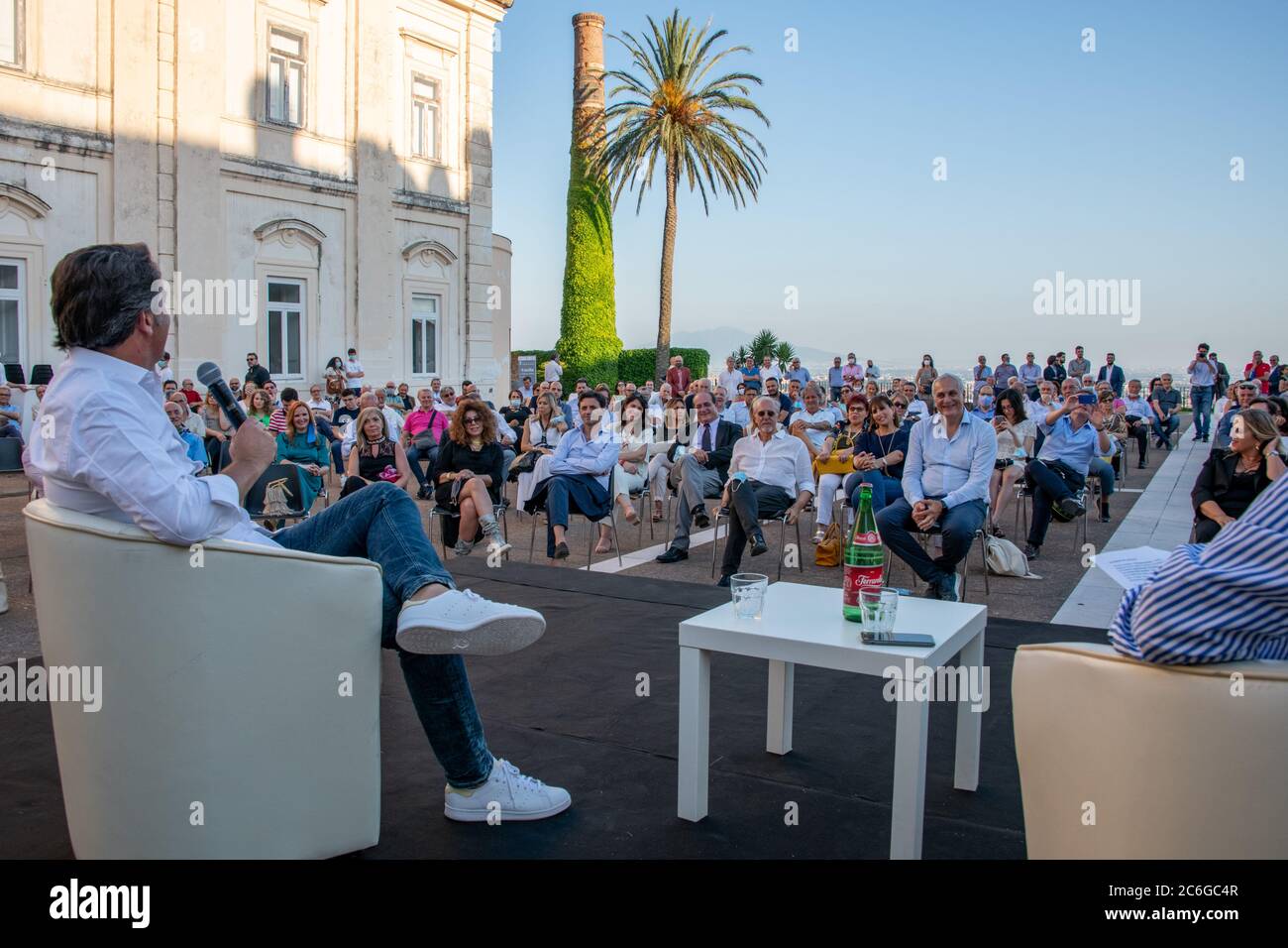 Caserta, Italy. 09th July, 2020. The leader of 'Italia Viva' Matteo Renzi arrives in Caserta to support the candidate Nicola Caputo in the next regional elections.He also speaks about his latest book 'La mossa del cavallo'. In the picture: a view of 'Belvedere di San Leucio'. (Photo by Gennaro Buco/Pacific Press) Credit: Pacific Press Agency/Alamy Live News Stock Photo