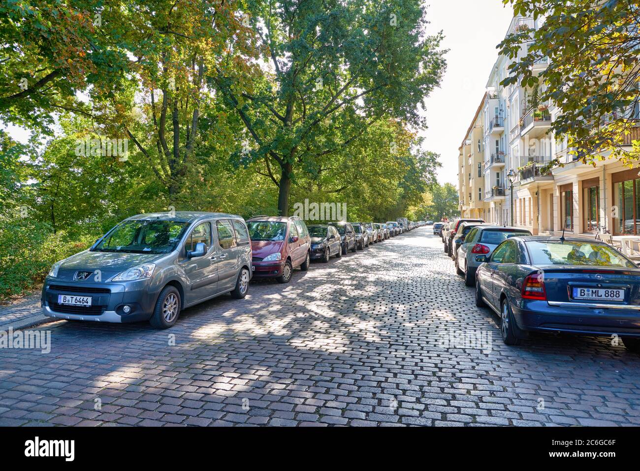 BERLIN, GERMANY - CIRCA SEPTEMBER, 2019: street level view of a road in ...