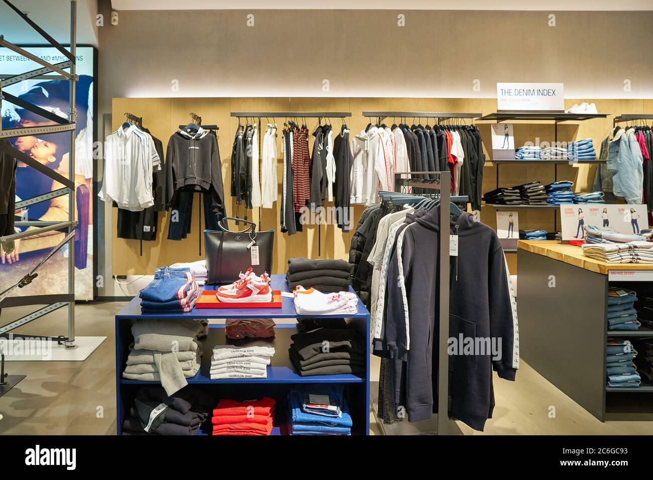 BERLIN, GERMANY - CIRCA SEPTEMBER, 2019: interior shot of Calvin Klein  Jeans store in Berlin Stock Photo - Alamy