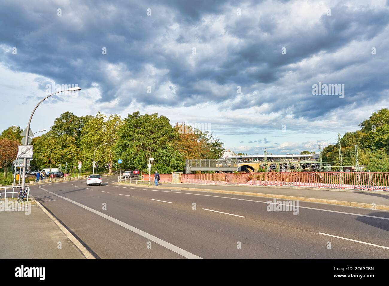 BERLIN, GERMANY - CIRCA SEPTEMBER, 2019: street level view of a road in ...