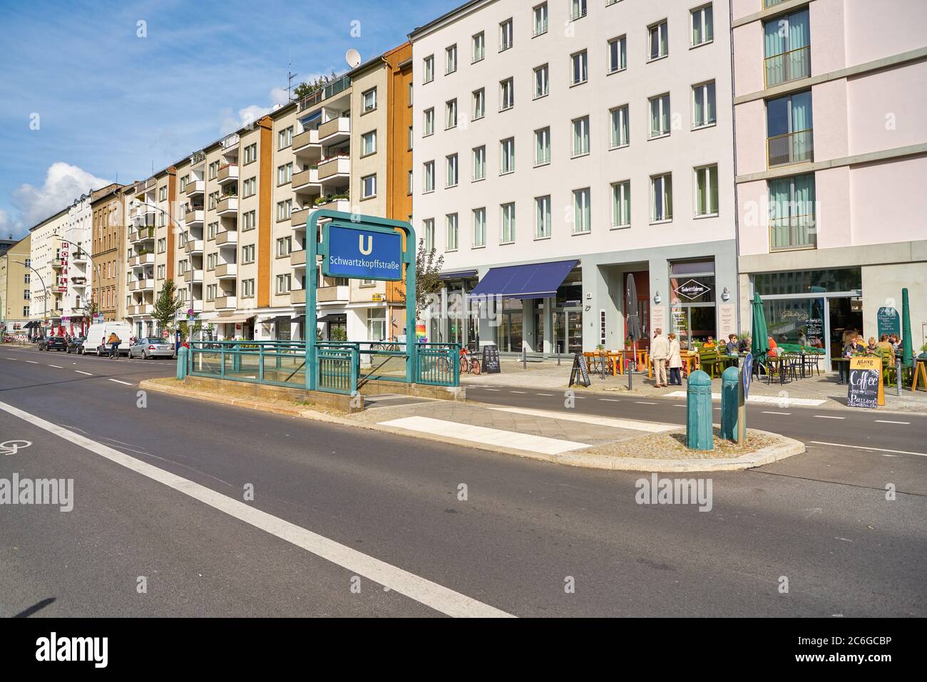 BERLIN, GERMANY - CIRCA SEPTEMBER, 2019: street level view of a road in ...