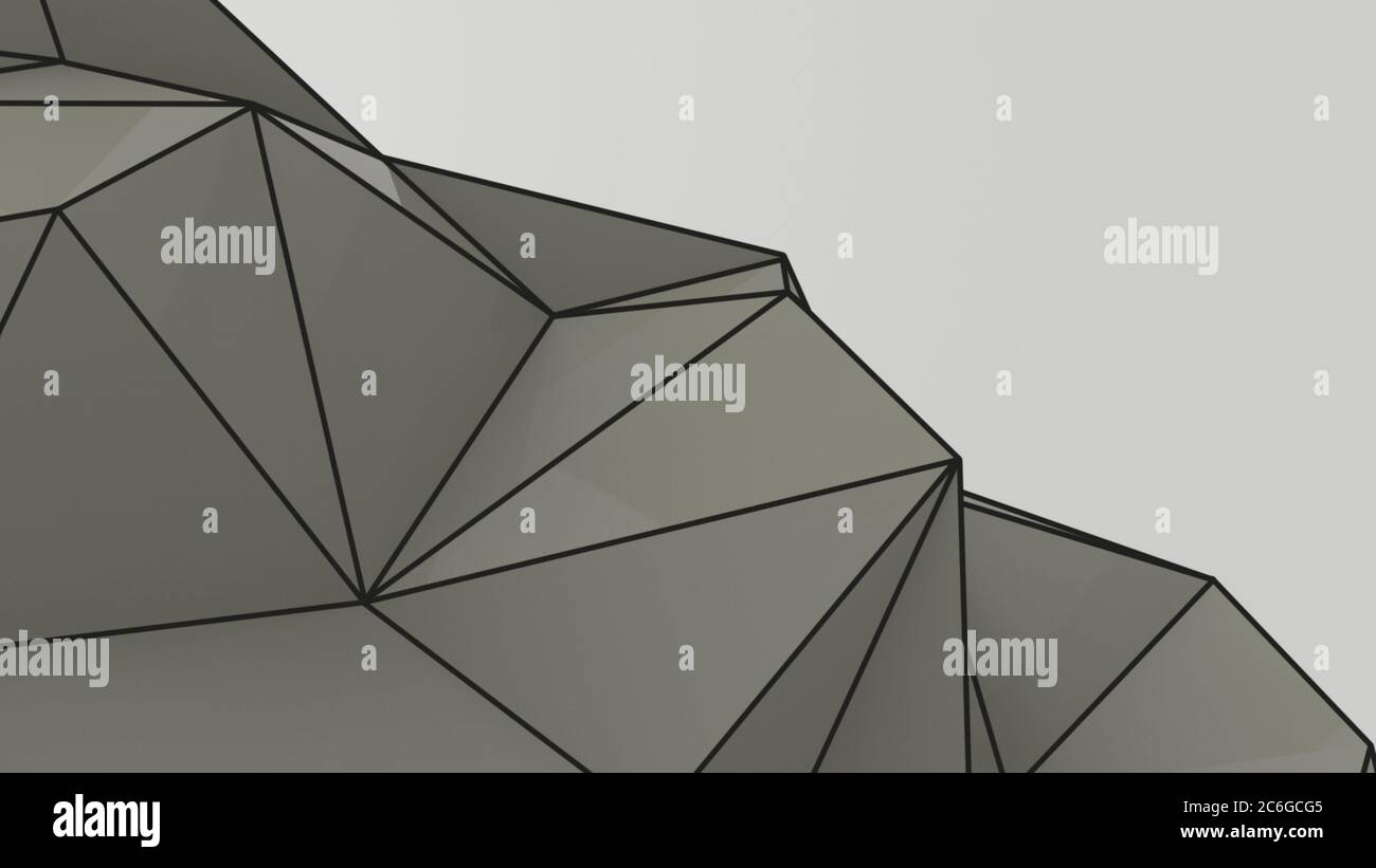 Gray abstract modern crystal background. Polygon, Line, Triangle ...