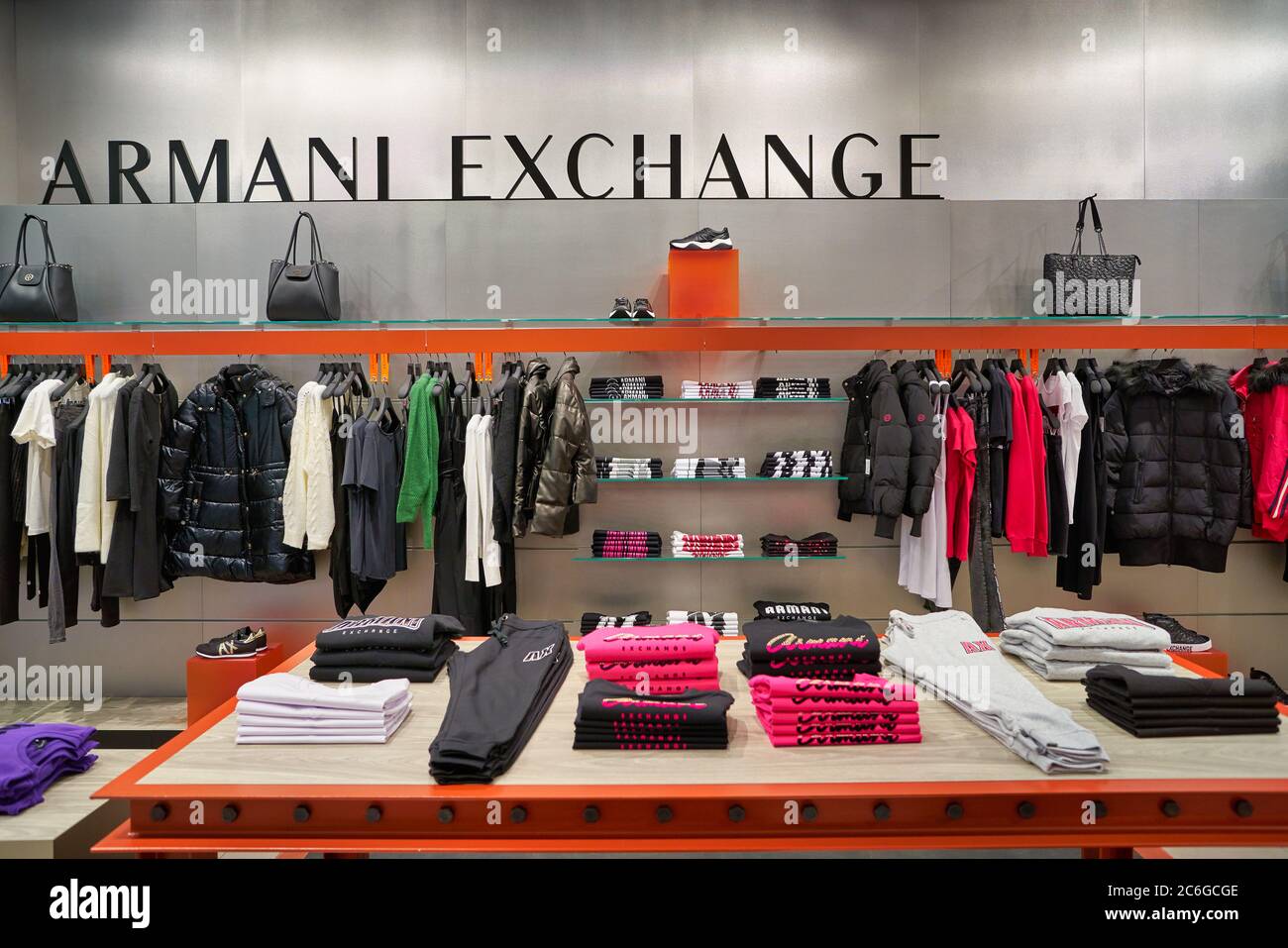 interior shot of Armani Exchange store 