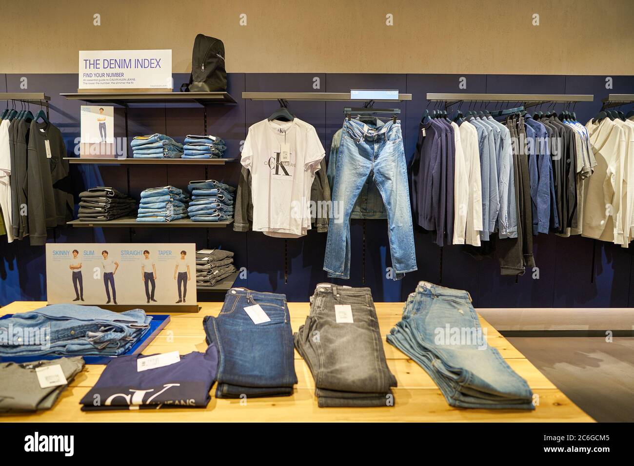 BERLIN, GERMANY - CIRCA SEPTEMBER, 2019: interior shot of Calvin Klein  Jeans store in Berlin Stock Photo - Alamy