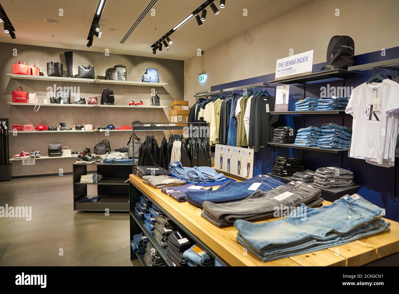 BERLIN, GERMANY - CIRCA SEPTEMBER, 2019: interior shot of Calvin Klein Jeans  store in Berlin Stock Photo - Alamy