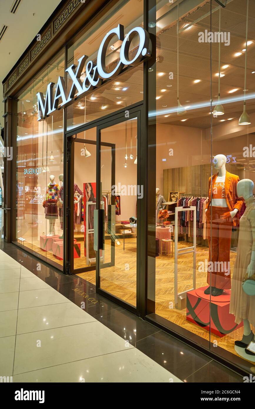 BERLIN, GERMANY - CIRCA SEPTEMBER, 2019: entrance to Max&Co store in Mall of Berlin. Stock Photo