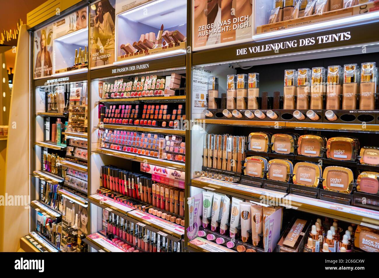 Berlin Germany Circa September 2019 Make Up Products On Display At Dm Store At Schultheiss Quartier In Berlin Stock Photo Alamy