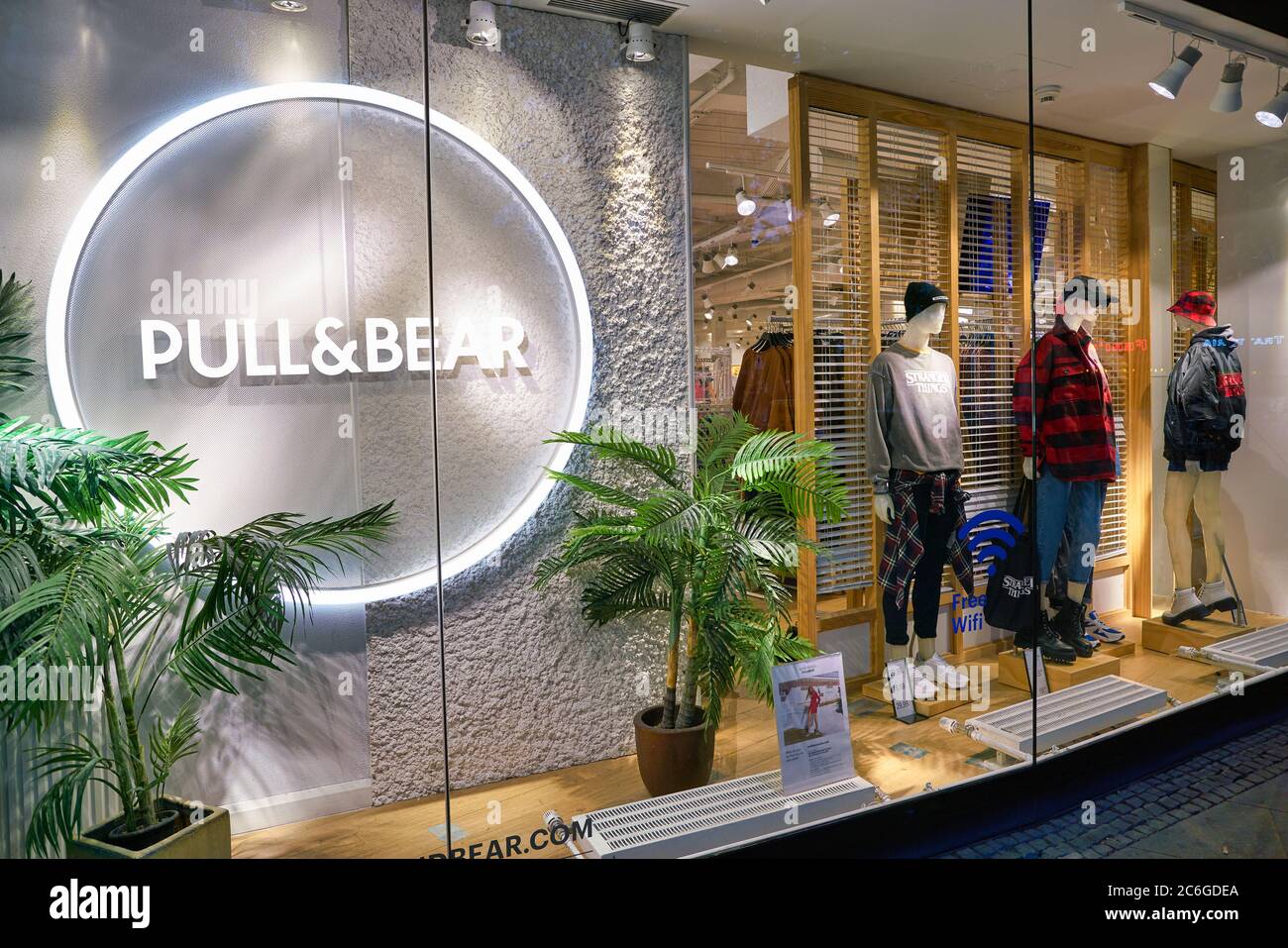 BERLIN, GERMANY CIRCA SEPTEMBER, 2019 street level view of Pull&Bear