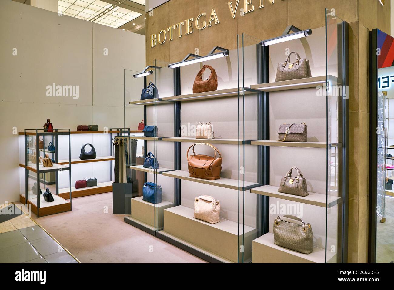 BERLIN, GERMANY - CIRCA SEPTEMBER, 2019: Bottega Veneta bags on display at  the Kaufhaus des Westens (KaDeWe) department store in Berlin Stock Photo -  Alamy