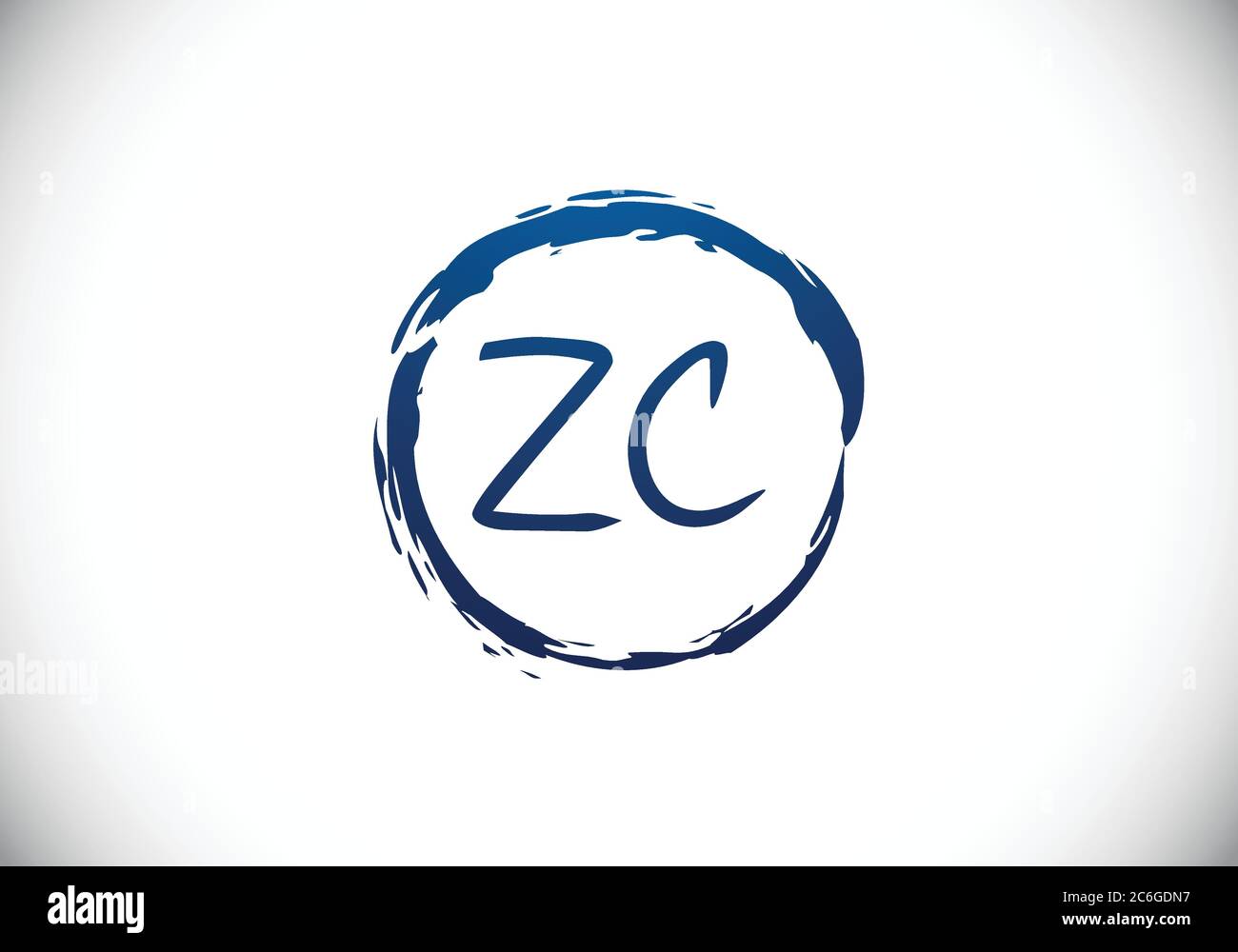 Initial Monogram Letter Z C Logo Design Vector Template. Z C Letter