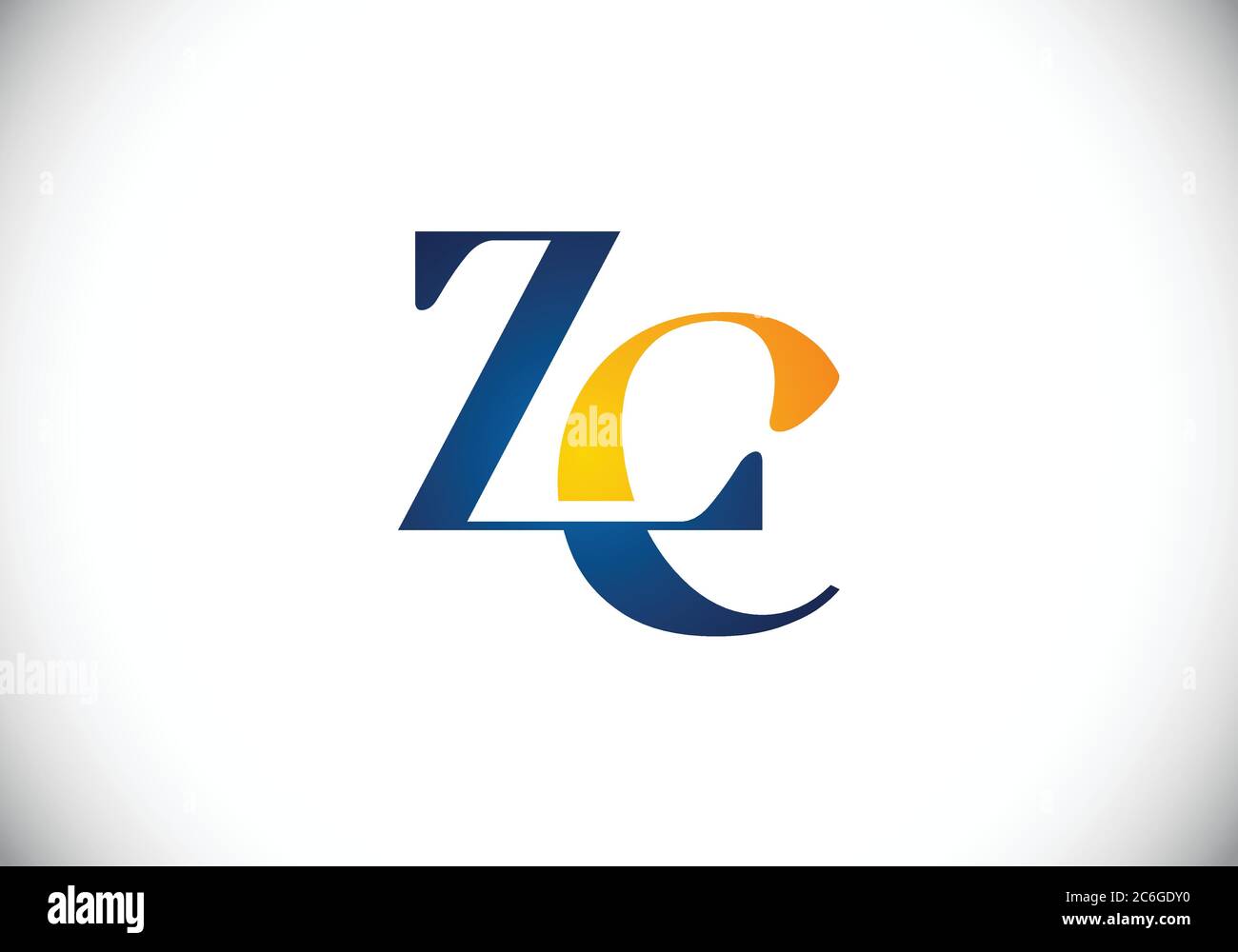 Initial Monogram Letter Z C Logo Design Vector Template. Z C Letter